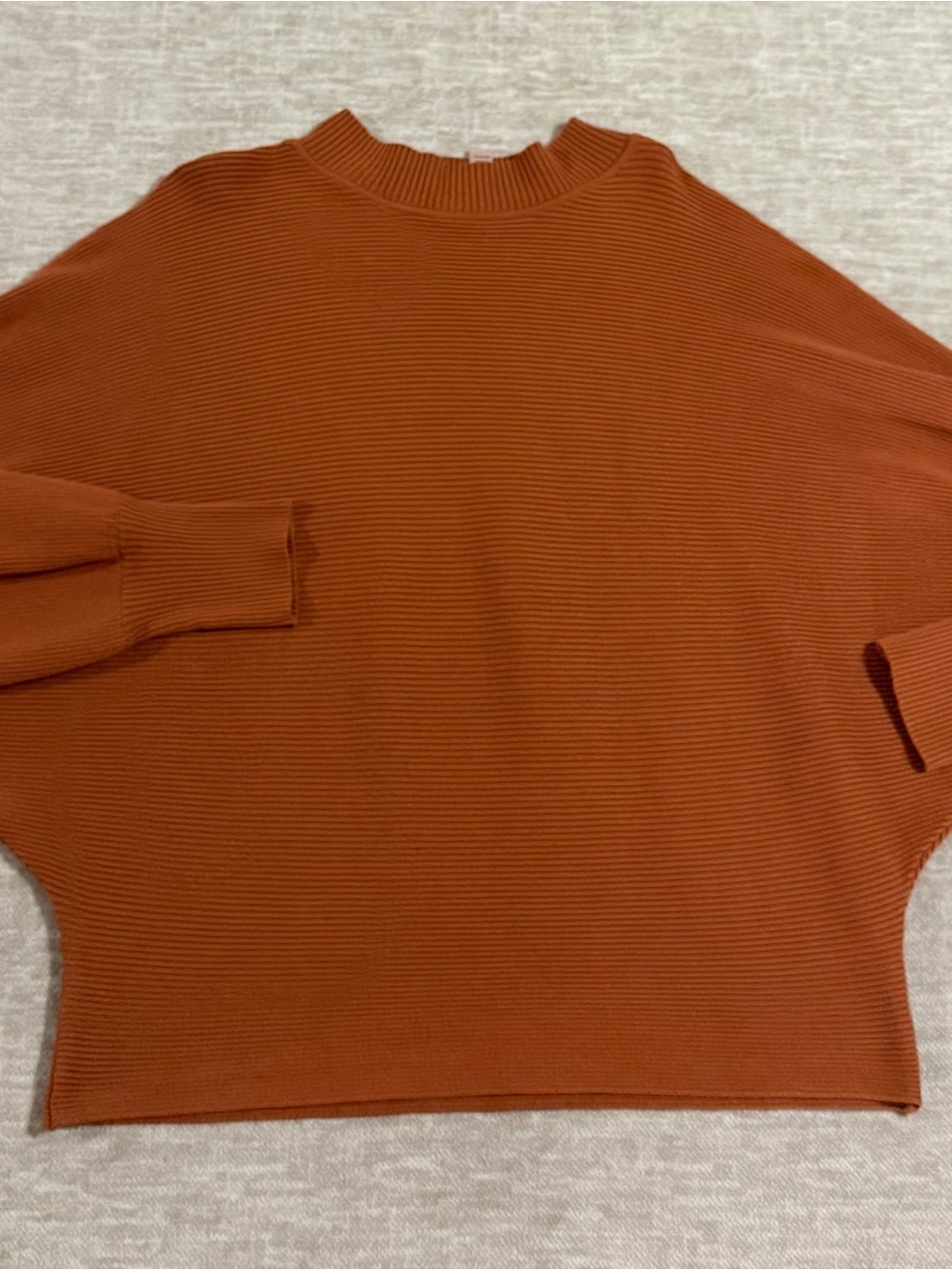 Willow + Root - Women's Ribbed Boatneck Sweater - Burnt Orange